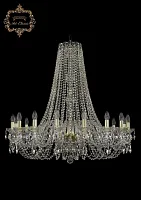 Люстра подвесная хрустальная 11.11.16.360.h-94.Gd.Sp Bohemia Art Classic прозрачная на 16 ламп, основание золотое в стиле классический Люстра подвесная хрустальная 11.11.16.360.h-94.Gd.Sp Bohemia Art Classic прозрачная на 16 ламп, основание золотое в стиле классический